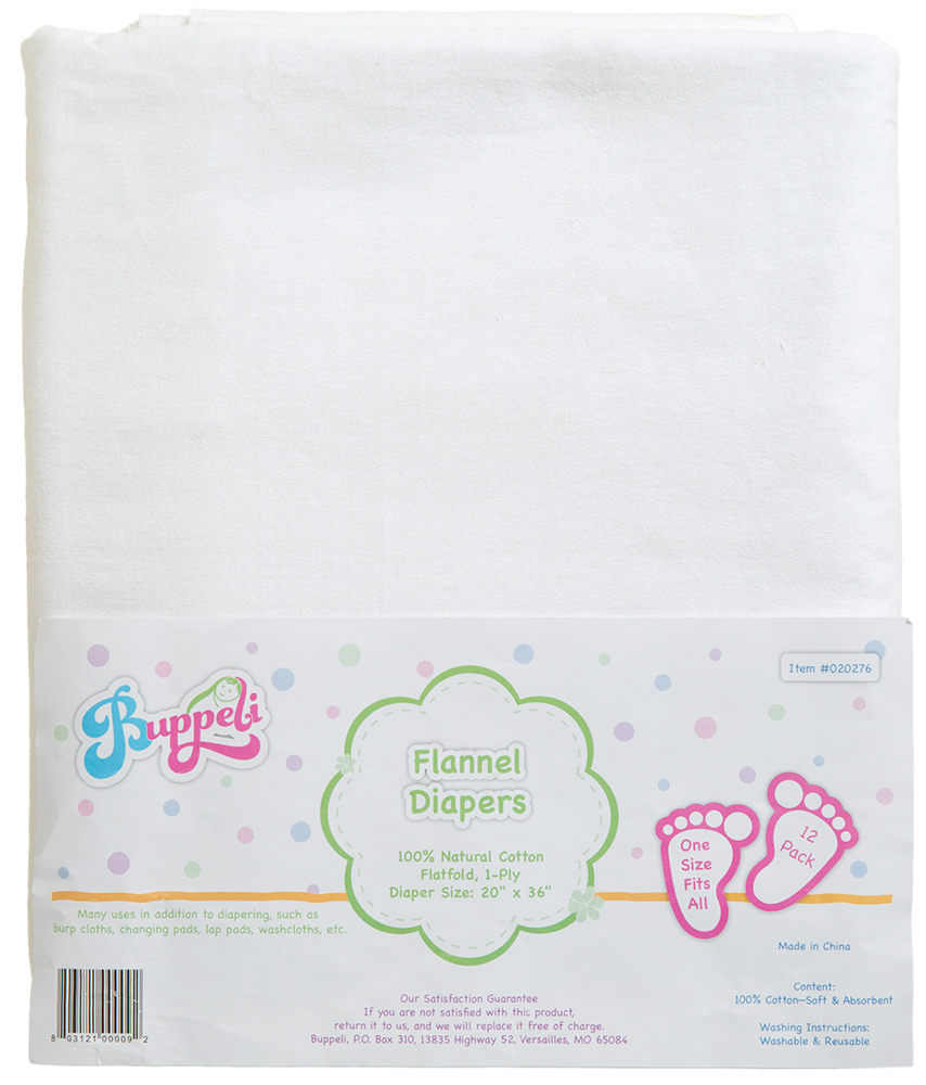 Picture of Buppeli 20 X 36 Flannel Diapers