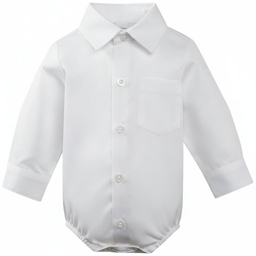 Picture of White Tone on Tone Stripe Onesie Shirt