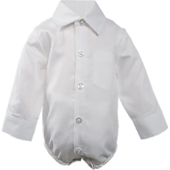 Picture of White Tone on Tone Stripe Onesie Shirt