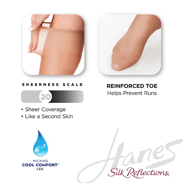 Picture of Hanes Silk Reflections Knee Hi