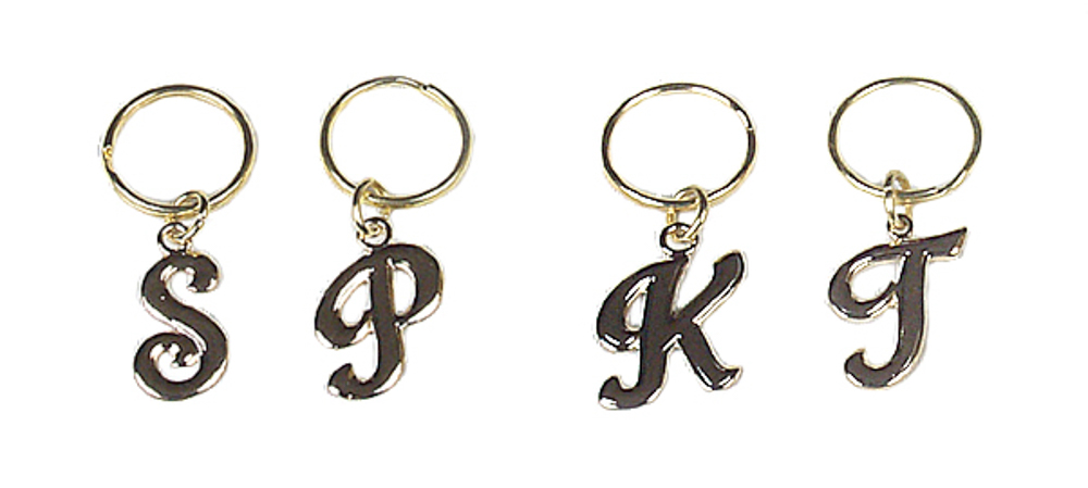 Picture of Script Initial Keychain