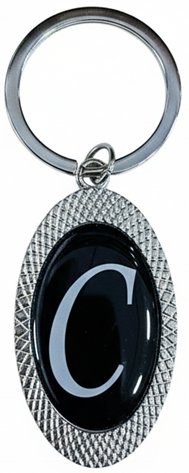 Picture of Oval Initial Keychain
