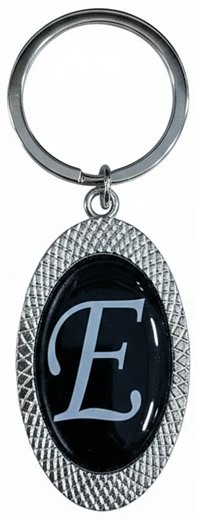 Picture of Oval Initial Keychain