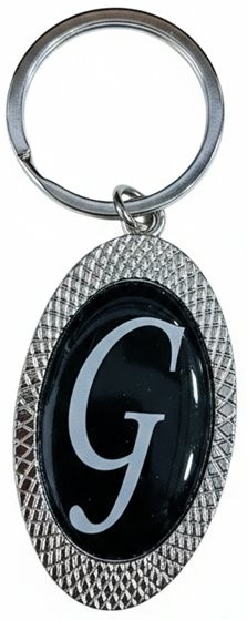 Picture of Oval Initial Keychain