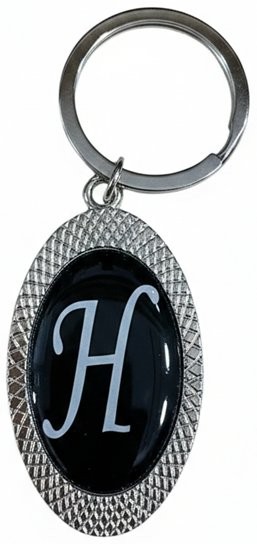Picture of Oval Initial Keychain