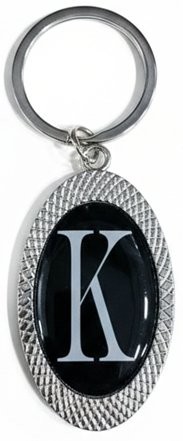 Picture of Oval Initial Keychain