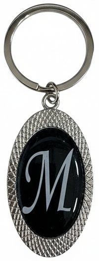 Picture of Oval Initial Keychain