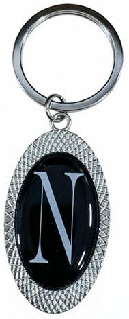 Picture of Oval Initial Keychain