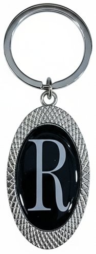 Picture of Oval Initial Keychain