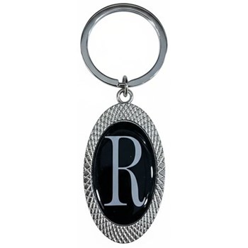 Picture of Oval Initial Keychain