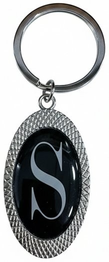 Picture of Oval Initial Keychain