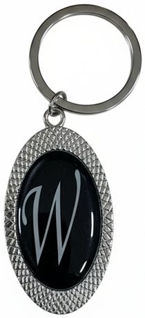 Picture of Oval Initial Keychain