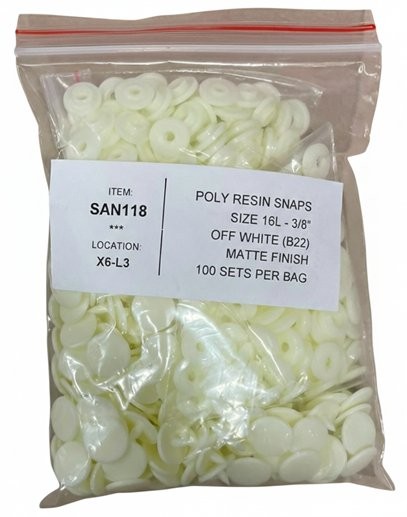 Picture of Matte Plastic Snap Sets Size 16
