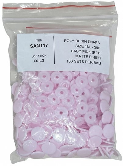 Picture of Matte Plastic Snap Sets Size 16