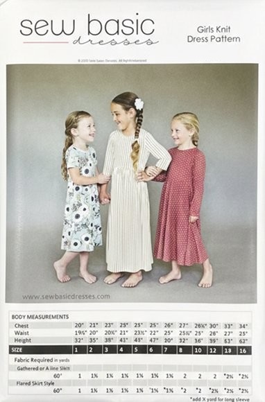 Picture of Sew Basics Girls' Knit Pattern