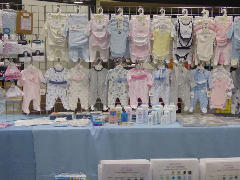 baby clothing display at a country variety show event
