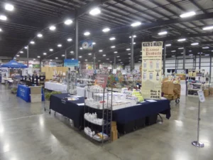 Country Variety Show vendors set up in large building