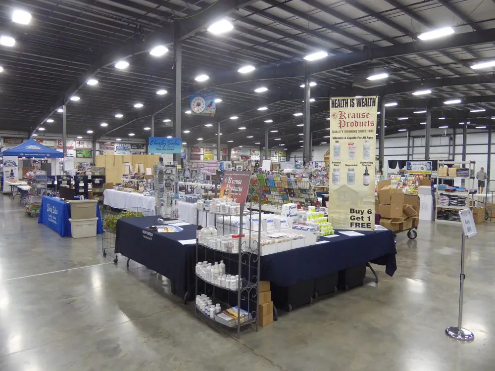 Country Variety Show vendors set up in large building